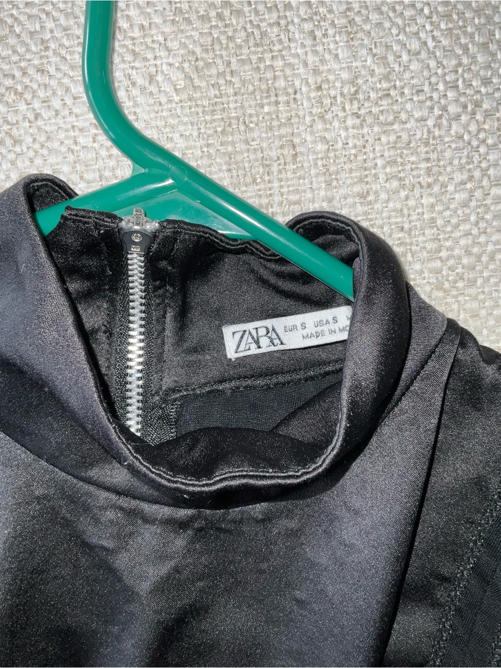 Zara Black Satin Top